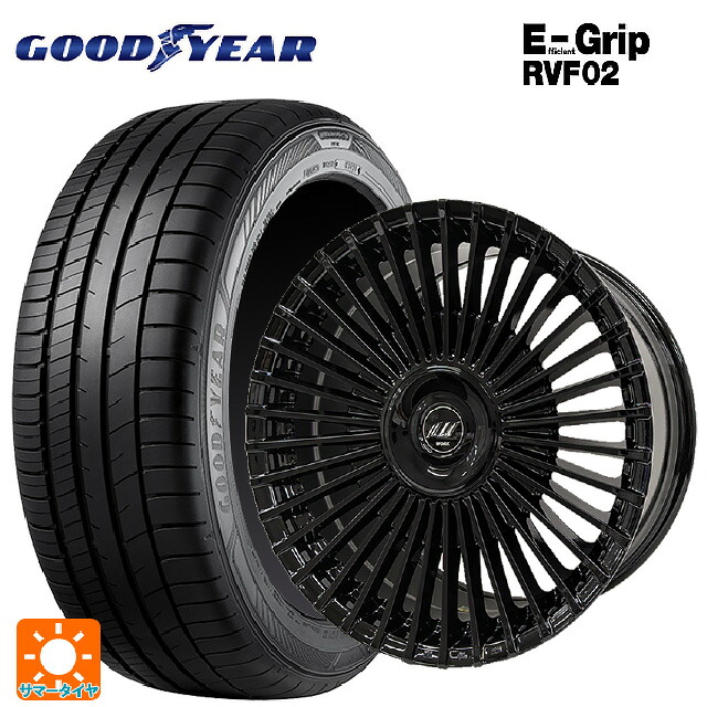 トヨタ ヴェルファイア(40系)用 245/45R20 103W XL グッドイヤー エフィシェントグリップ RVF02 ワーク イミッツ シュトラール ブラックエディション BLK 新品サマータイヤホイール 4本セット