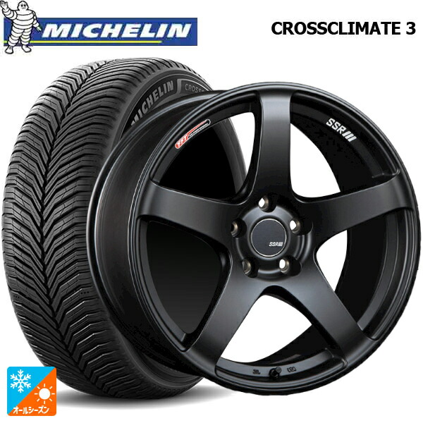 235/50R18 101Y XL ミシュラン クロスクライメイト3 正規品 タナベ SSR GT V01 フラットブラック 18-8J 国産車用 オールシーズンタイヤホイール4本セット｜タイヤホイール専門店コニシタイヤ