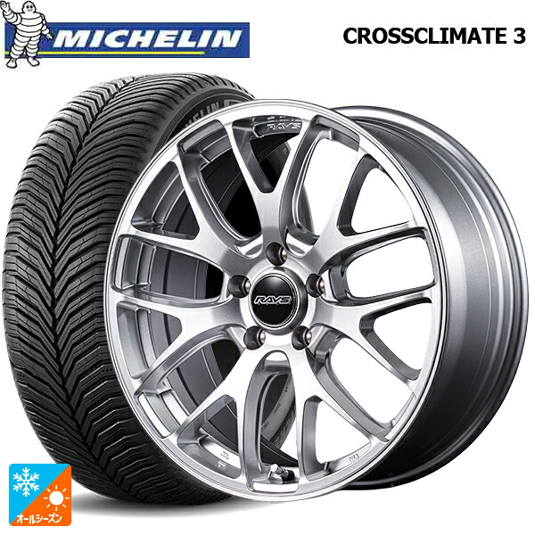 225/50R18 95V ミシュラン クロスクライメイト3 正規品 レイズ RS 2X7FA-C SU 18-7.5J 国産車用 オールシーズンタイヤホイール4本セット｜タイヤホイール専門店コニシタイヤ