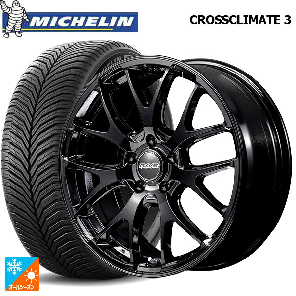 225/50R18 95V ミシュラン クロスクライメイト3 正規品 レイズ RS 2X7FA-C BXZ 18-7.5J 国産車用 オールシーズンタイヤホイール4本セット