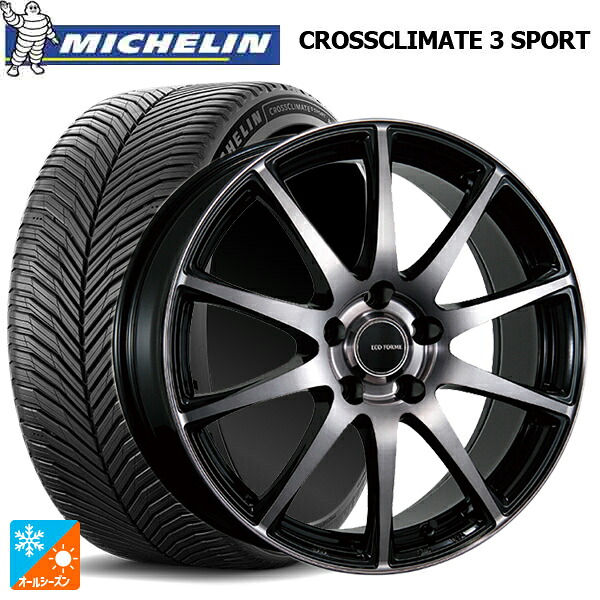 225/40R18 92Y XL ミシュラン クロスクライメイト3 スポーツ 正規品 ブリヂストン エコフォルム CRS23 B/NB 18-7J 国産車用 オールシーズンタイヤホイール4本セット