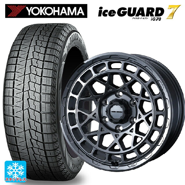 215/55R17 94Q ヨコハマ アイスガード7(IG70) # ウェッズ マッドヴァンス X タイプM マットガンメタ 17-7J 国産車用 スタッドレスタイヤホイール4本セット|タイヤホイール専門店コニシタイヤ