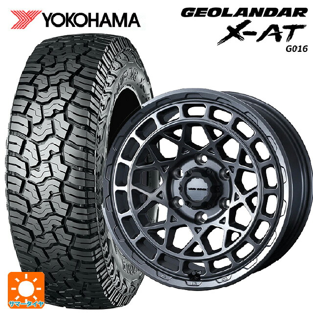 ダイハツ タフト(LA900/LA910)用 165/70R15 82S ヨコハマ ジオランダー X-AT G016 ブラックレター 正規品 # ウェッズ マッドヴァンス X タイプM マットガンメタ 新品サマータイヤホイール 4本セット