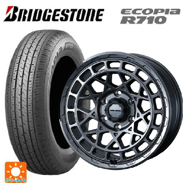 145/80R12 80/78N ブリヂストン エコピア R710 正規品 # ウェッズ マッドヴァンス X タイプM マットガンメタ 12-4J 国産車用 サマータイヤホイール4本セット