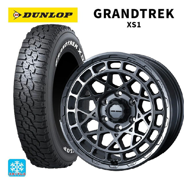 2024年製 215/70R16 100/97N ダンロップ グラントレックXS1 ホワイトレター # ウェッズ マッドヴァンス X タイプM マットガンメタ 16-7J 国産車用 スタッドレスタイヤホイール4本セット 107,184円
