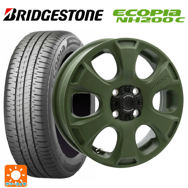 ミツビシ デリカミニ(4WD車)(B3系)用 165/60R15 77H ブリヂストン エコピア NH200C 正規品 ウェッズ クロスオーバー ガーメンツ スタイルA サンドカーキ 新品サマータイヤホイール 4本セット