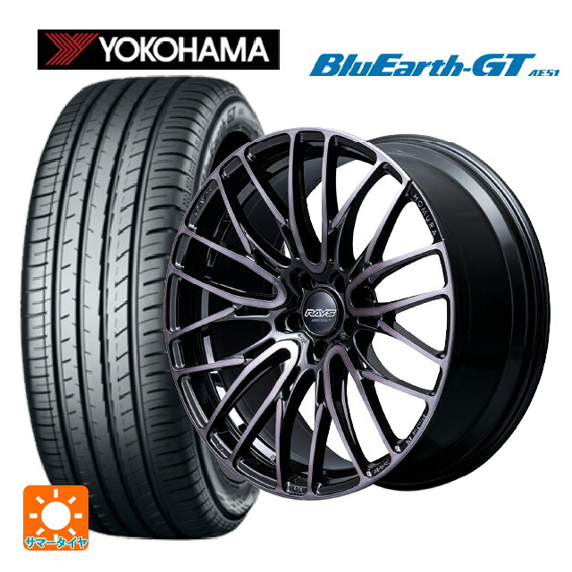 225/45R19 96W XL ヨコハマ ブルーアースGT AE51 レイズ ホムラ2X10BD ブラッククリアエディション BFJ 19-8J 国産車用 サマータイヤホイール4本セット