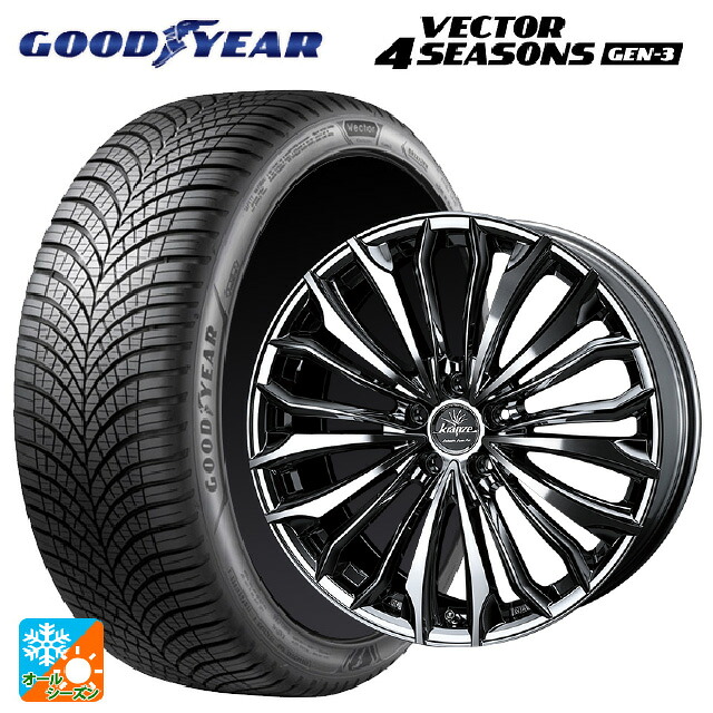 トヨタ アルファード(30系)用 245/40R19 98Y XL グッドイヤー ベクター4シーズンズ ジェン3 ウェッズ クレンツェ フェルゼン 358 エボ SBCポリッシュ 新品オールシーズンタイヤホイール 4本セット