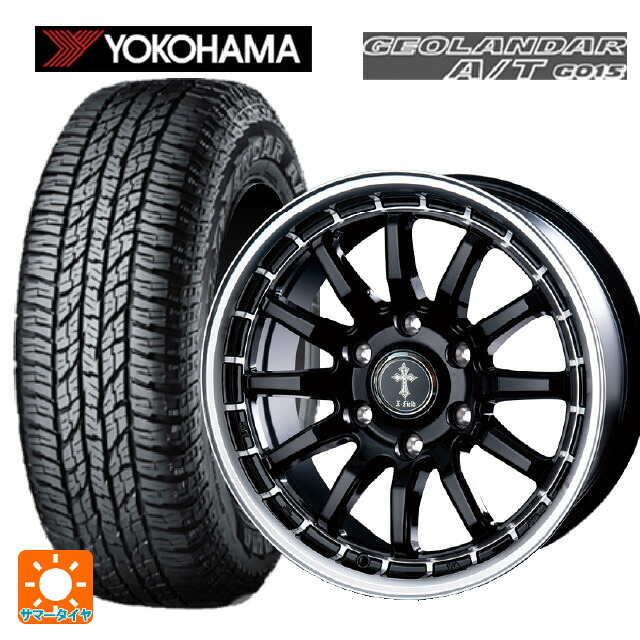 スズキ ジムニー(64系)用 205/80R16 104T XL ヨコハマ ジオランダー A/T G015 ブラックレター 正規品 インターミラノ クロスフィールド アルファ BK/RP 新品サマータイヤホイール 5本セット|タイヤホイール専門店コニシタイヤ