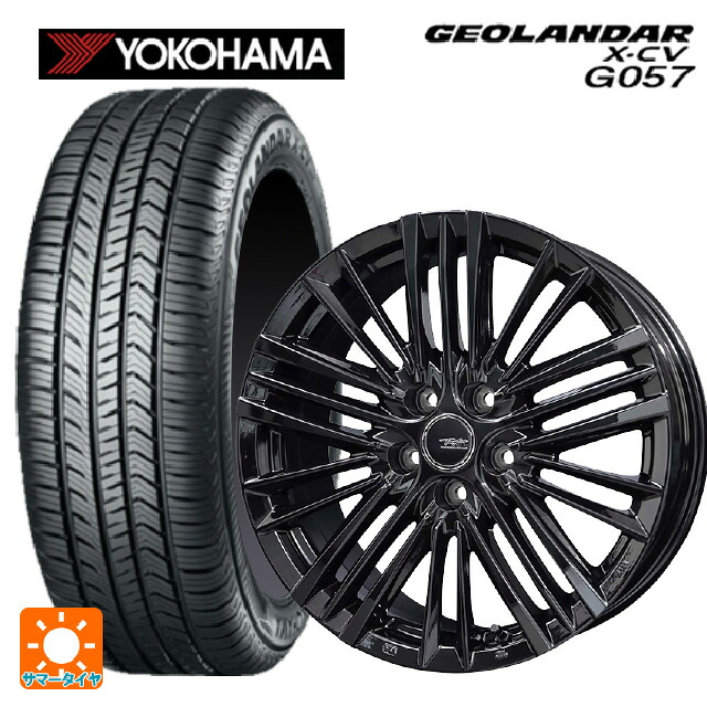 トヨタ クラウンエステート(AZSH38/39)用 255/45R20 105W XL ヨコハマ ジオランダー X-CV G057 正規品 共豊 テイラー TL1 PC-BLACK 新品サマータイヤホイール 4本セット