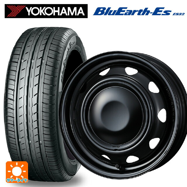 スズキ ハスラー(MR52/92S)用 165/65R14 79S ヨコハマ ブルーアースEs ES32 # ウェッズ ネオキャロ スチールホイール # セミマットブラック+ブラックキャップ 新品サマータイヤホイール 4本セット|タイヤホイール専門店コニシタイヤ