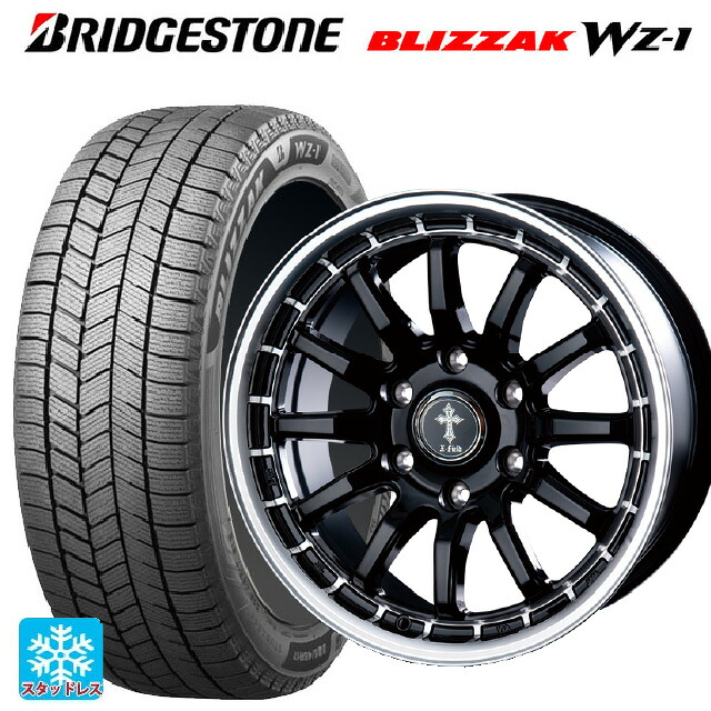 265/65R17 112Q ブリヂストン ブリザック WZ1 正規品 # インターミラノ クロスフィールド アルファ BK/RP 17-7.5J 国産車用 スタッドレスタイヤホイール4本セット|タイヤホイール専門店コニシタイヤ