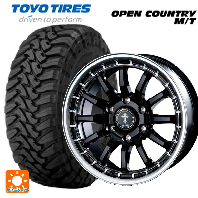 レクサス LX(300系)用 275/70R18 125/122P トーヨー オープンカントリー MT ブラックレター # インターミラノ クロスフィールド アルファ BK/RP 新品サマータイヤホイール 4本セット