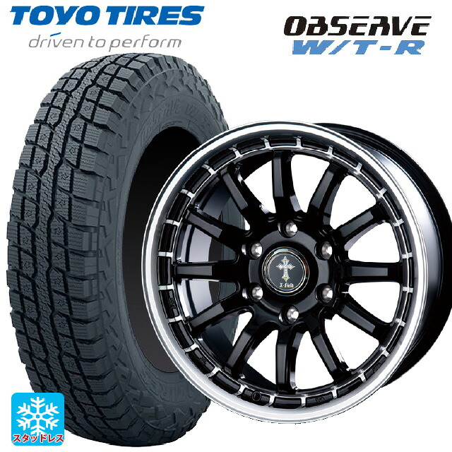 225/70R16 102/99Q トーヨー オブザーブ W/T-R インターミラノ クロスフィールド アルファ BK/RP 16-5.5J 国産車用 スタッドレスタイヤホイール4本セット|タイヤホイール専門店コニシタイヤ