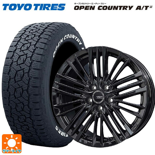 トヨタ クラウンスポーツ(36系)用 235/60R18 103H トーヨー オープンカントリー AT3 ホワイトレター 共豊 テイラー TL1 PC-BLACK 新品サマータイヤホイール 4本セット
