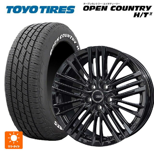 トヨタ クラウンクロスオーバー(35系)用 225/60R18 100H トーヨー オープンカントリー HT2 ホワイトレター 共豊 テイラー TL1 PC-BLACK 新品サマータイヤホイール 4本セット
