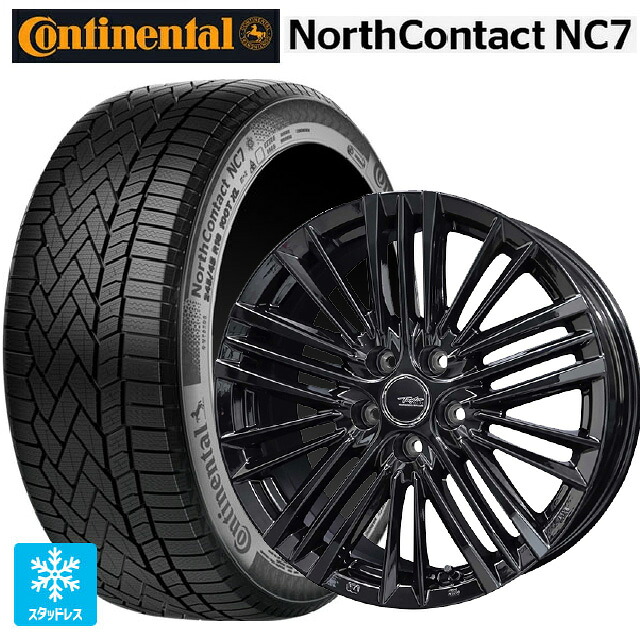 トヨタ クラウンエステート(AZSH38/39)用 235/55R19 105T XL コンチネンタル ノースコンタクトNC7 正規品 # 共豊 テイラー TL1 PC-BLACK 新品スタッドレスタイヤホイール 4本セット｜タイヤホイール専門店コニシタイヤ