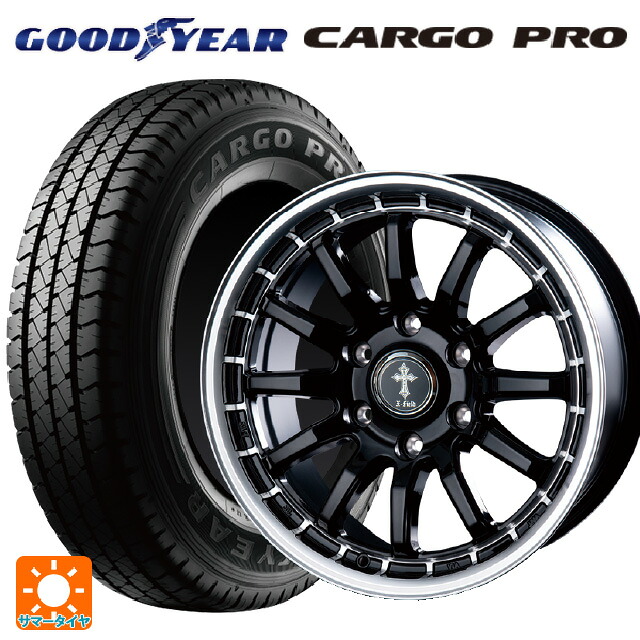 スズキ ジムニーシエラ(74系)用 195/80R15 107/105S グッドイヤー カーゴプロ インターミラノ クロスフィールド アルファ # BK/RP 新品サマータイヤホイール 4本セット|タイヤホイール専門店コニシタイヤ