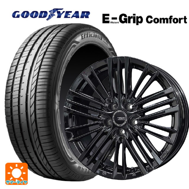 245/35R20 95W XL グッドイヤー エフィシェントグリップ コンフォート 共豊 テイラー TL1 PC-BLACK 20-8J 国産車用 サマータイヤホイール4本セット