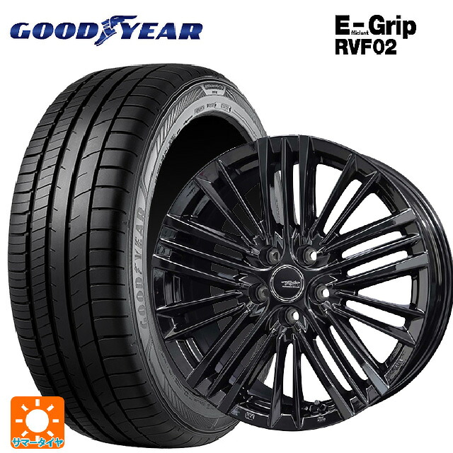 245/45R20 103W XL グッドイヤー エフィシェントグリップ RVF02 共豊 テイラー TL1 PC-BLACK 20-8J 国産車用 サマータイヤホイール4本セット