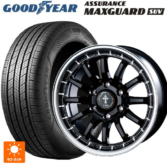 スズキ ジムニー(64系)用 215/70R16 100H グッドイヤー アシュアランス マックスガード SUV インターミラノ クロスフィールド アルファ BK/RP 新品サマータイヤホイール 5本セット