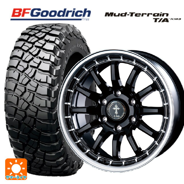 トヨタ ランドクルーザー250(250系)用 285/65R18 125/122Q XL BFグッドリッチ マッドテレーン TA KM3 ブラックレター 正規品 インターミラノ クロスフィールド アルファ BK/RP 新品サマータイヤホイール 4本セット|タイヤホイール専門店コニシタイヤ