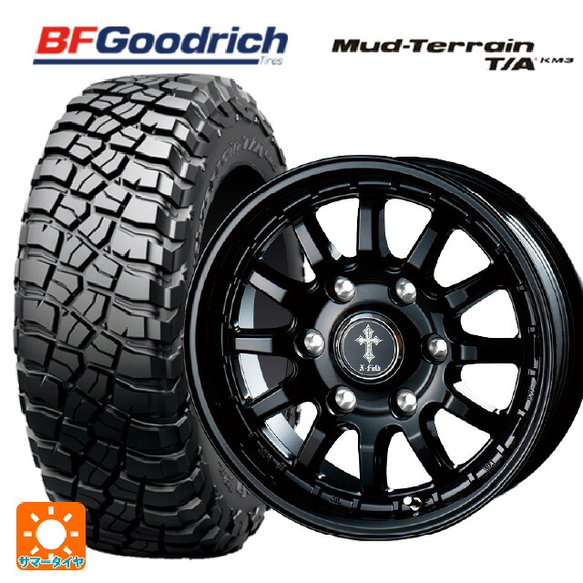 トヨタ ランドクルーザー250(250系)用 285/65R18 125/122Q XL BFグッドリッチ マッドテレーン TA KM3 ブラックレター 正規品 インターミラノ クロスフィールド アルファ BK 新品サマータイヤホイール 4本セット|タイヤホイール専門店コニシタイヤ