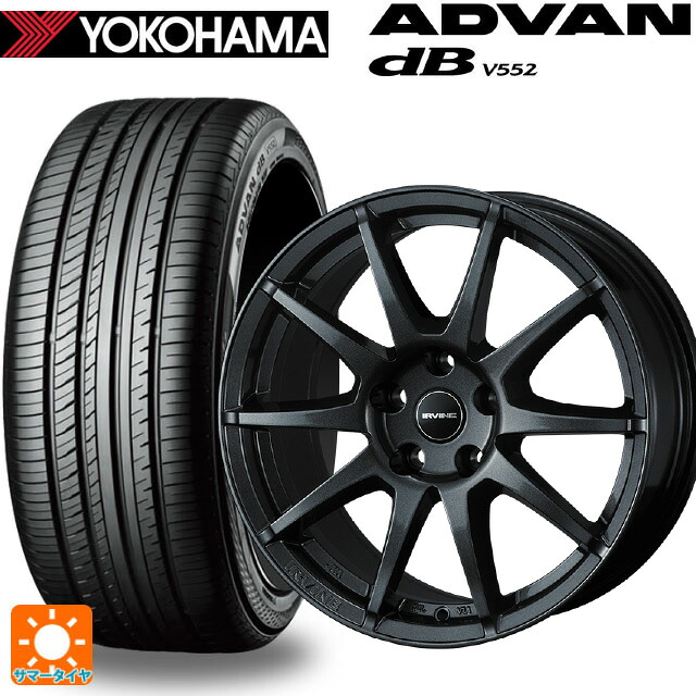 ジャガー Ｅ-ＰＡＣＥ(ＤＦ2系)用 235/60R18 107W XL ヨコハマ アドバンデシベル V552 for SUV 正規品 ウェッズ アーヴィン S02 ガンメタリック 新品サマータイヤホイール 4本セット