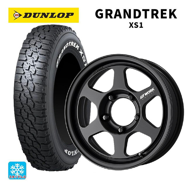 スズキ ジムニーノマド(JC74W)用 2024年製 215/70R16 100/97N ダンロップ グラントレックXS1 ホワイトレター # ワーク マイスター L1 1ピース SUV MBL 新品スタッドレスタイヤホイール 4本セット