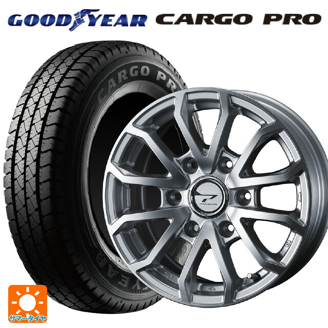 195/80R15 107/105S グッドイヤー カーゴプロ ウェッズ プロディータ HC3 チタンシルバー 15-6J 国産車用 サマータイヤホイール4本セット
