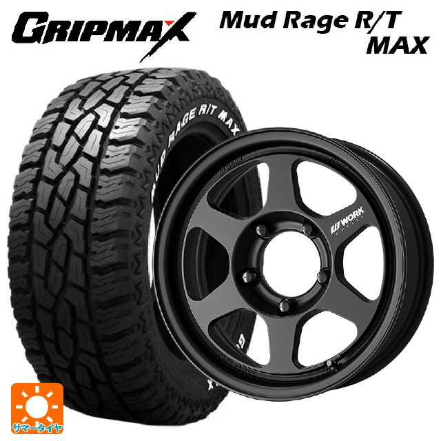 スズキ ジムニーノマド(JC74W)用 215/70R16 100/97R グリップマックス マッドレイジ RTマックス ホワイトレター ワーク マイスター L1 1ピース SUV MBL 新品サマータイヤホイール 4本セット