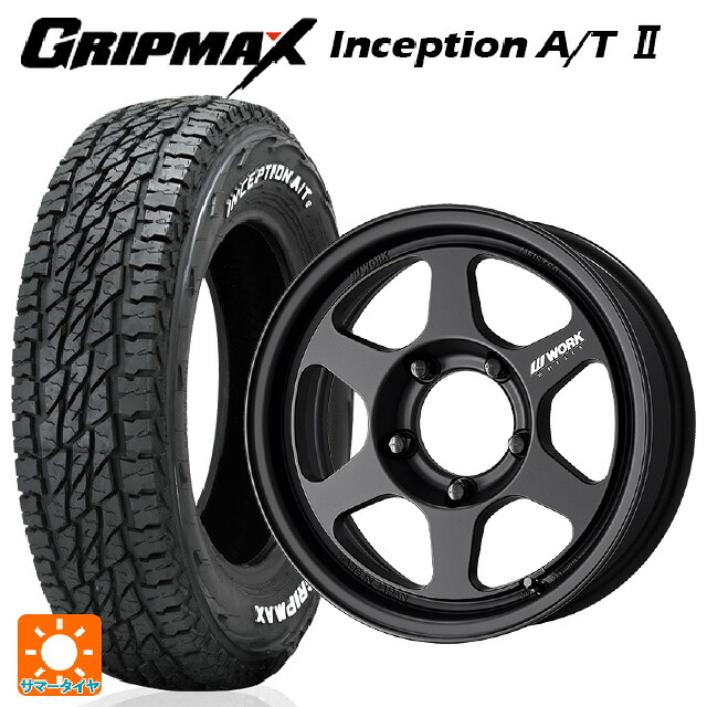 175/80R16 91S グリップマックス インセプション A/T2 ホワイトレター ワーク マイスター L1 1ピース SUV MBL 16-5.5J 国産車用 サマータイヤホイール4本セット