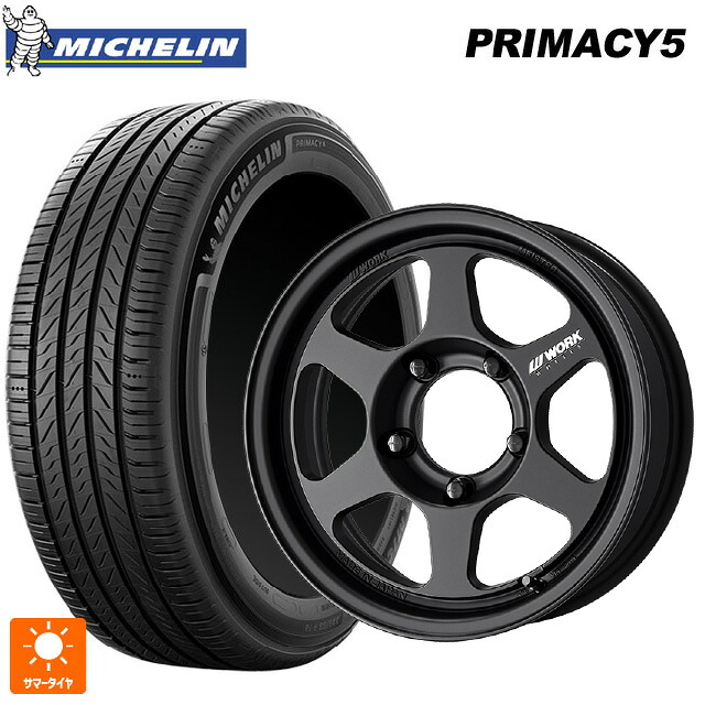 215/65R16 102V XL ミシュラン プライマシー5 正規品 ワーク マイスター L1 1ピース SUV MBL 16-6J 国産車用 サマータイヤホイール4本セット