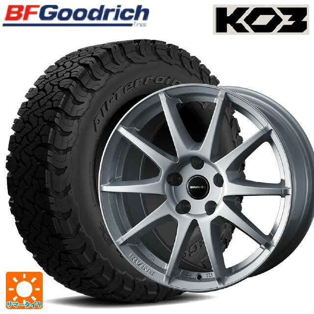 ジープ レネゲード(BU14/BU24)用 215/65R16 103/100S BFグッドリッチ オールテレーン TA KO3 ブラックレター 正規品 ウェッズ アーヴィン S02 シルバー 新品サマータイヤホイール 4本セット｜タイヤホイール専門店コニシタイヤ