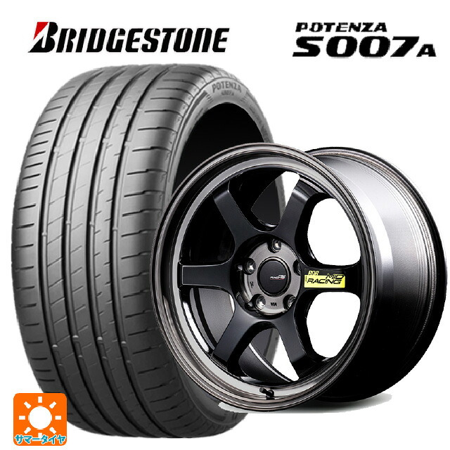 225/45R18 95Y XL ブリヂストン ポテンザ S007A 正規品 エムアイディー MIDレーシング R06 ブラッククリアポリッシュ 18-8.5J 国産車用 サマータイヤホイール4本セット|タイヤホイール専門店コニシタイヤ