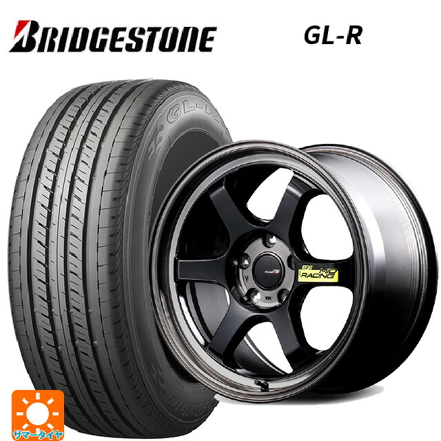 215/60R17 109/107R ブリヂストン GL-R 正規品 エムアイディー MIDレーシング R06 ブラッククリアポリッシュ 17-6.5J 国産車用 サマータイヤホイール4本セット