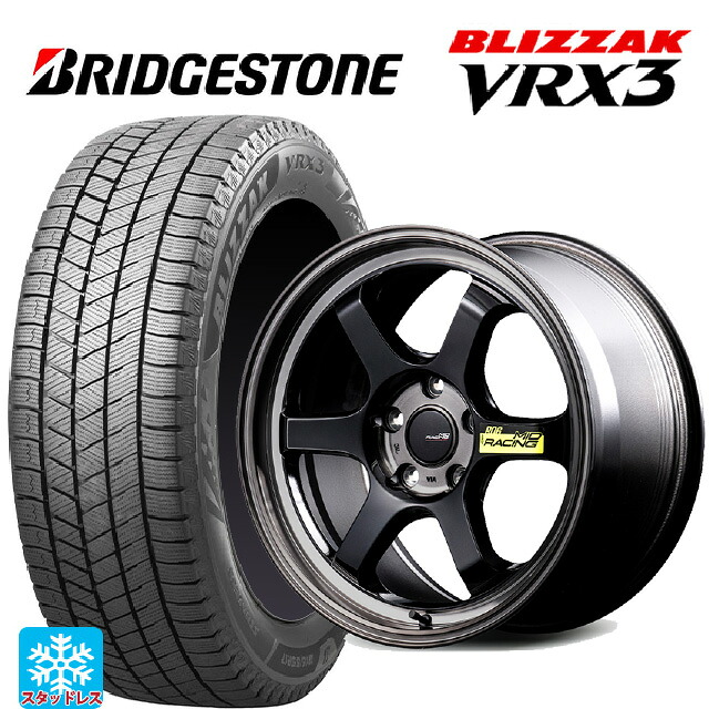 185/55R16 83Q ブリヂストン ブリザック VRX3 正規品 # エムアイディー MIDレーシング R06 ブラッククリアポリッシュ 16-7J 国産車用 スタッドレスタイヤホイール4本セット｜タイヤホイール専門店コニシタイヤ