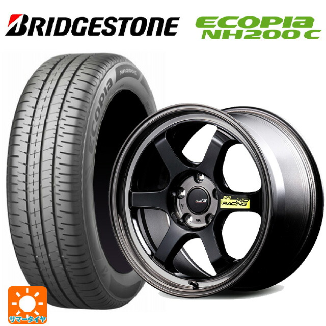 165/55R15 75V ブリヂストン エコピア NH200C 正規品 エムアイディー MIDレーシング R06 ブラッククリアポリッシュ 15-5J 国産車用 サマータイヤホイール4本セット｜タイヤホイール専門店コニシタイヤ