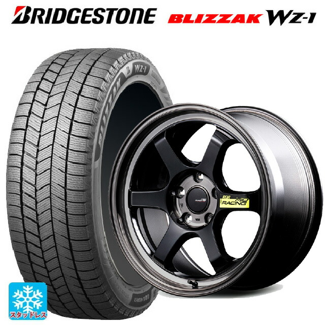 225/65R17 102Q ブリヂストン ブリザック WZ1 正規品 # エムアイディー MIDレーシング R06 ブラッククリアポリッシュ 17-7J 国産車用 スタッドレスタイヤホイール4本セット｜タイヤホイール専門店コニシタイヤ