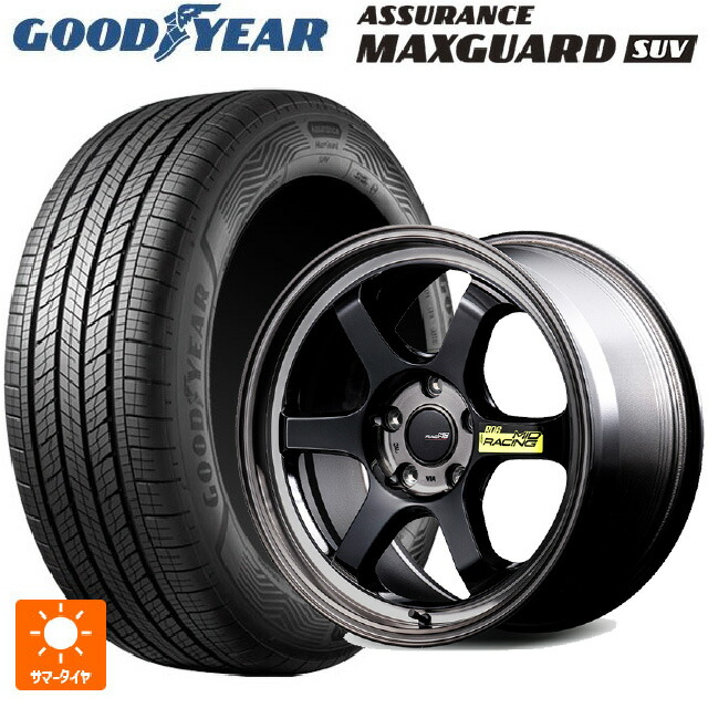 225/60R17 99V グッドイヤー アシュアランス マックスガード SUV エムアイディー MIDレーシング R06 ブラッククリアポリッシュ 17-7J 国産車用 サマータイヤホイール4本セット|タイヤホイール専門店コニシタイヤ