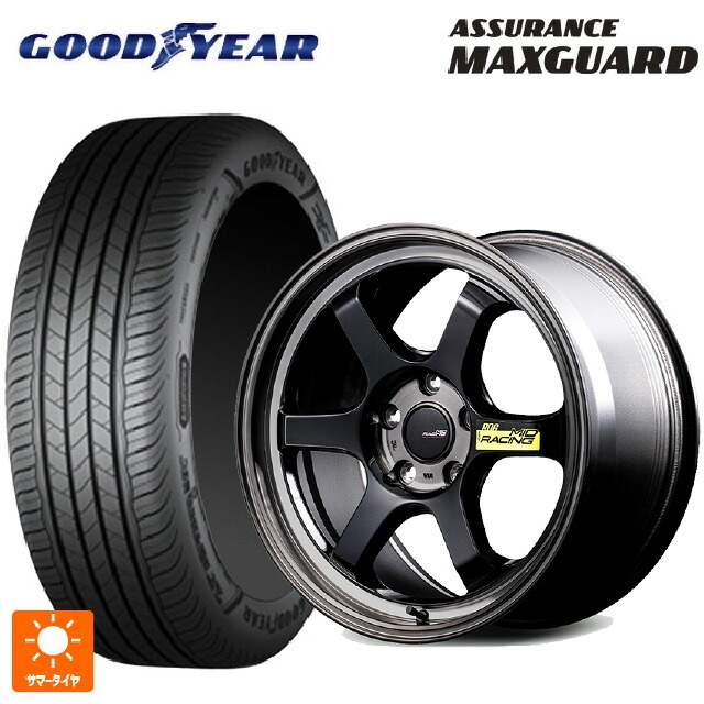 195/65R16 92V グッドイヤー アシュアランス マックスガード エムアイディー MIDレーシング R06 ブラッククリアポリッシュ 16-7J 国産車用 サマータイヤホイール4本セット