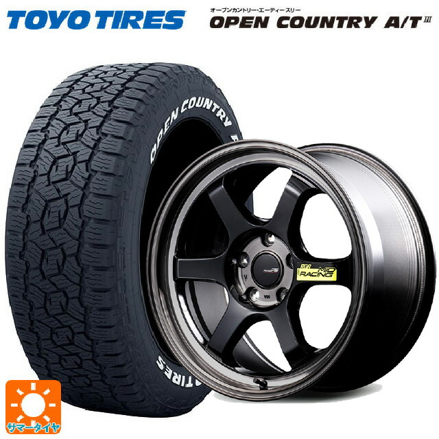 スバル トレイルシーカー(HD系)用 235/60R18 103H トーヨー オープンカントリー AT3 ホワイトレター エムアイディー MIDレーシング R06 ブラッククリアポリッシュ 新品サマータイヤホイール 4本セット