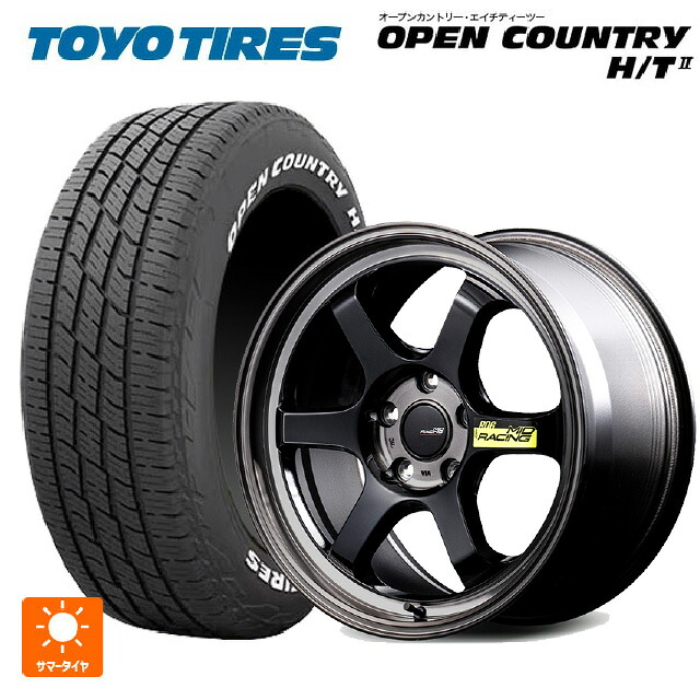 225/60R18 100H トーヨー オープンカントリー HT2 ホワイトレター エムアイディー MIDレーシング R06 ブラッククリアポリッシュ 18-8.5J 国産車用 サマータイヤホイール4本セット