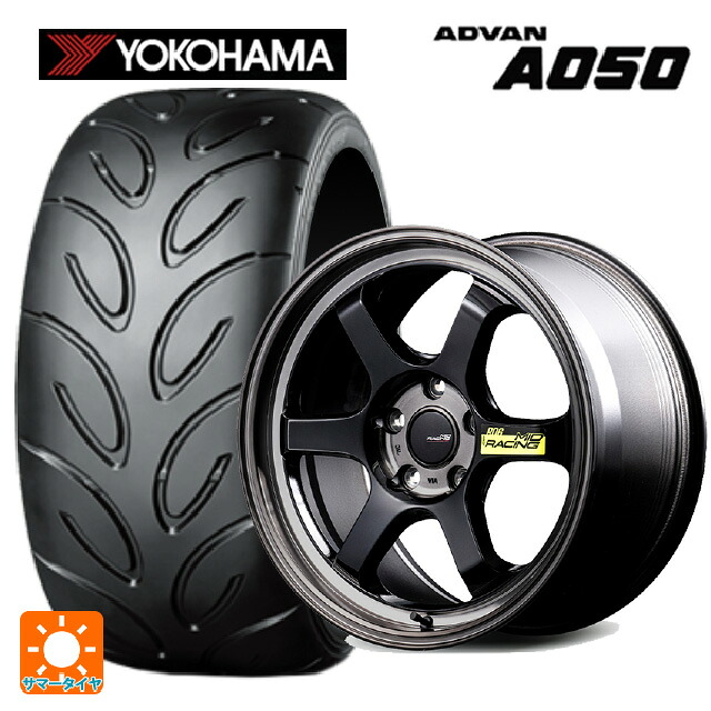 225/40R18 88W ヨコハマ アドバン A050 コンパウンド M 正規品 エムアイディー MIDレーシング R06 ブラッククリアポリッシュ 18-8.5J 国産車用 サマータイヤホイール4本セット