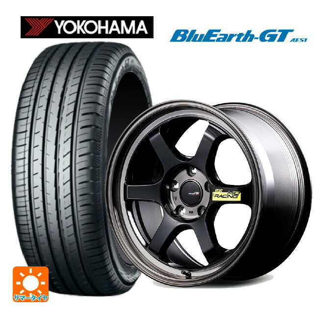 245/40R18 97W XL ヨコハマ ブルーアースGT AE51 エムアイディー MIDレーシング R06 ブラッククリアポリッシュ 18-8.5J 国産車用 サマータイヤホイール4本セット|タイヤホイール専門店コニシタイヤ