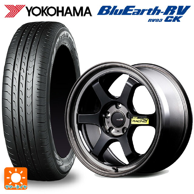 175/60R16 82H ヨコハマ ブルーアース RV03CK # エムアイディー MIDレーシング R06 ブラッククリアポリッシュ 16-7J 国産車用 サマータイヤホイール4本セット