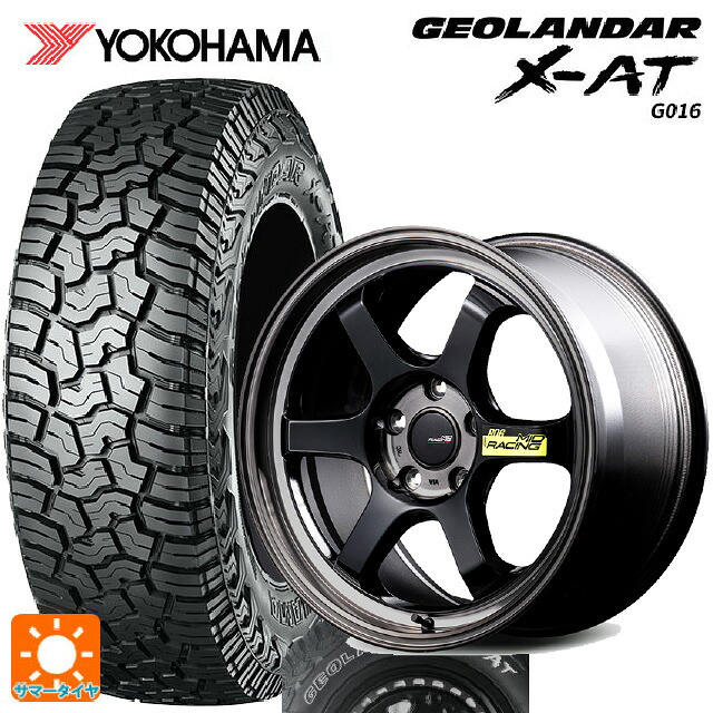 マツダ CX-5(KM系)用 225/65R17 107/103Q XL ヨコハマ ジオランダー X-AT G016 ホワイトレター 正規品 # エムアイディー MIDレーシング R06 ブラッククリアポリッシュ 新品サマータイヤホイール 4本セット|タイヤホイール専門店コニシタイヤ