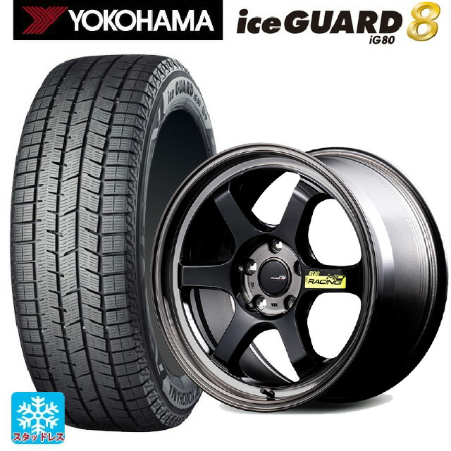 225/65R17 102Q ヨコハマ アイスガード8(IG80) エムアイディー MIDレーシング R06 ブラッククリアポリッシュ 17-7.5J 国産車用 スタッドレスタイヤホイール4本セット｜タイヤホイール専門店コニシタイヤ