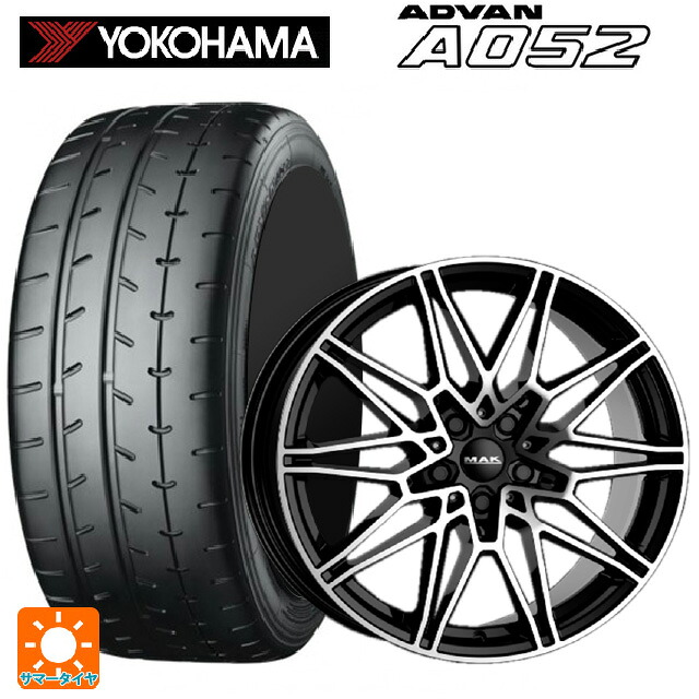 BMW 2シリーズ(Ｆ44)用 225/40R18 92Y XL ヨコハマ アドバン A052 正規品 阿部商会 マック ケーニッヒ ブラックミラー 新品サマータイヤホイール 4本セット