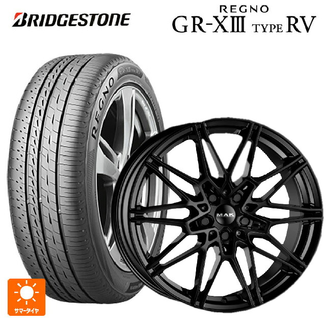 BMW 4シリーズグランクーペ(G26)用 245/40R19 98W XL ブリヂストン レグノ GR-X3 タイプ RV 正規品 # 阿部商会 マック ケーニッヒ グロスブラック 新品サマータイヤホイール 4本セット